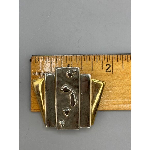 Vtg Star Trek 1993 Paramount Pictures Gold & Silver Abstract Metal Pin - Picture 4 of 5